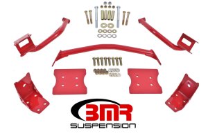 Ford Mustang Torque Box Reinforcement Kit - BMR Suspension - TBR005R And TBR003R - Red - `79-`04 Ford Mustang Torque Box Reinforcement Kit - BMR Suspension - TBR005R And TBR003R - Red - `79-`04